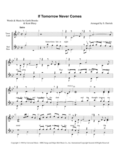 If Tomorrow Never Comes (arr. Stehen Derrick)