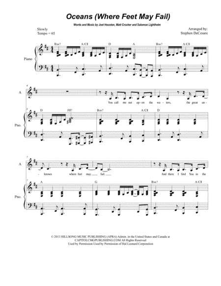 Oceans (Where Feet May Fail) (arr. Stephen DeCesare)