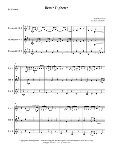 Better Together (arr. Fernando Britto)