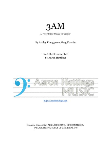 3am (arr. Aaron Hettinga)