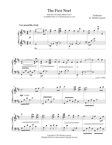 The First Noel - Modern Christmas/Holiday Arrangement (arr. Kendra Logozar)