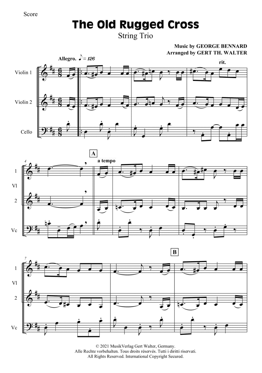 The Old Rugged Cross (arr. Gert Th. Walter)