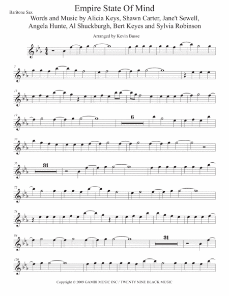 Empire State Of Mind (Part II) Broken Down (arr. Kevin Busse)
