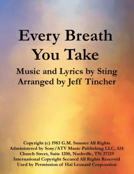 Every Breath You Take (arr. Jeff Tincher)