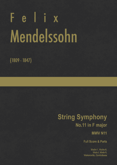 Mendelssohn - String Symphony No.11 in F major, MWV N 11 (arr. J.G. Cucó Barber)