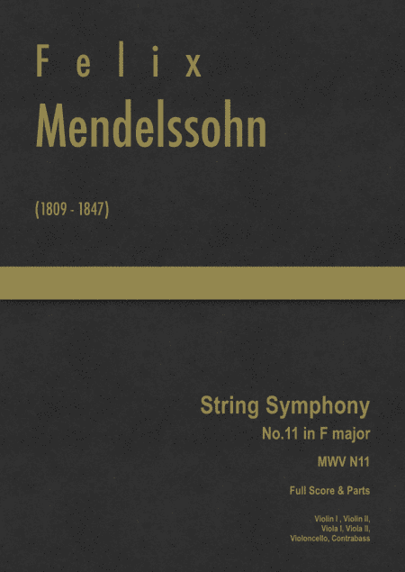 Mendelssohn - String Symphony No.11 in F major, MWV N 11 (arr. J.G. Cucó Barber)