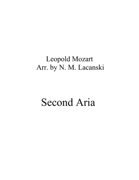 Second Aria (arr. Nick Lacanski)
