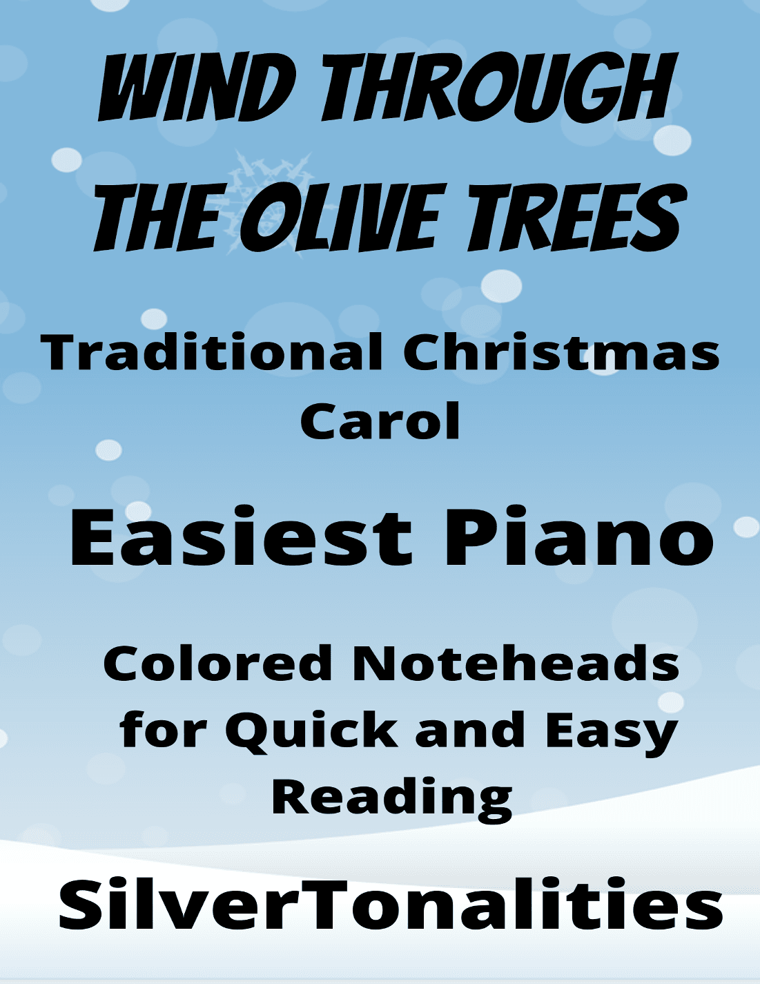 The Wind Through the Olive Trees Easy Piano Sheet Music with Colored Notation (arr. SilverTonalities)