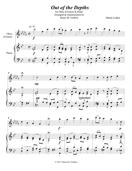 Luther: Out of the Depths for Oboe d'Amore & Piano (arr. James M. Guthrie, ASCAP)