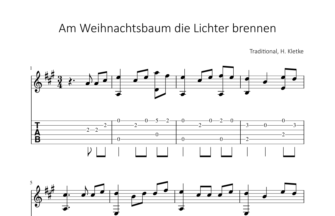 Am Weihnachtsbaume die Lichter brennen (arr. Bettina Schipp)