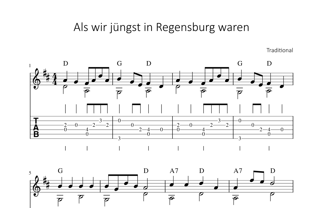 Als wir jüngst in Regensburg waren (arr. Bettina Schipp)