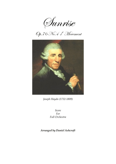Haydn's 'Sunrise' Allegro con spirito - Score Only (arr. Daniel Ashcroft)