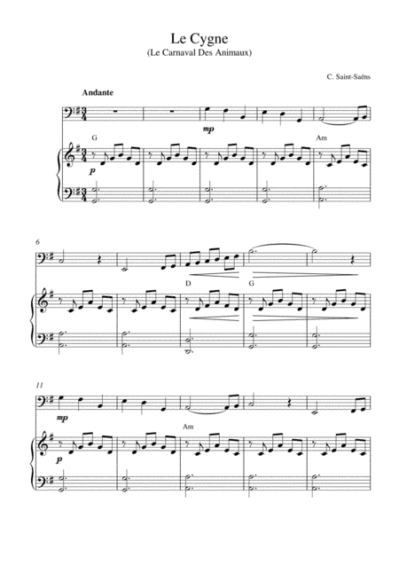 Le Cygne (arr. Kaiserin Rebecca)
