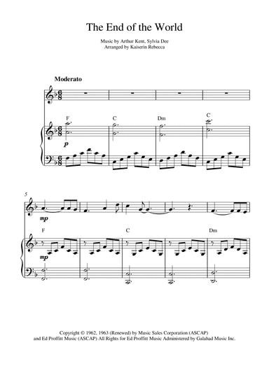 The End Of The World (arr. Kaiserin Rebecca)