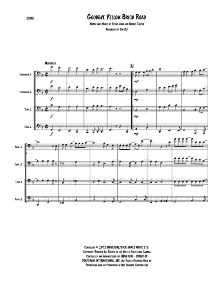 Goodbye Yellow Brick Road (arr. Tim Olt)