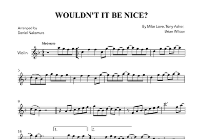 Wouldn't It Be Nice (arr. Daniel Nakamura)