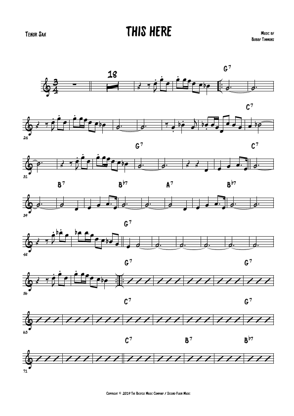 This Here (arr. The Sheet Music Library)