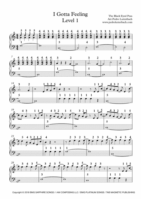 I Gotta Feeling (arr. Pedro Lutterbach)