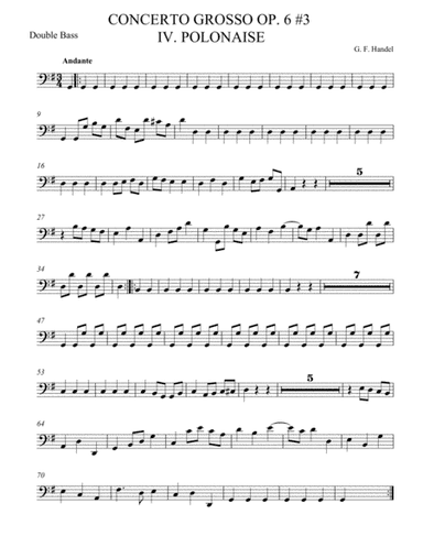 Concerto Grosso Op. 6 #3 Movement IV (arr. theupperstaff.com)