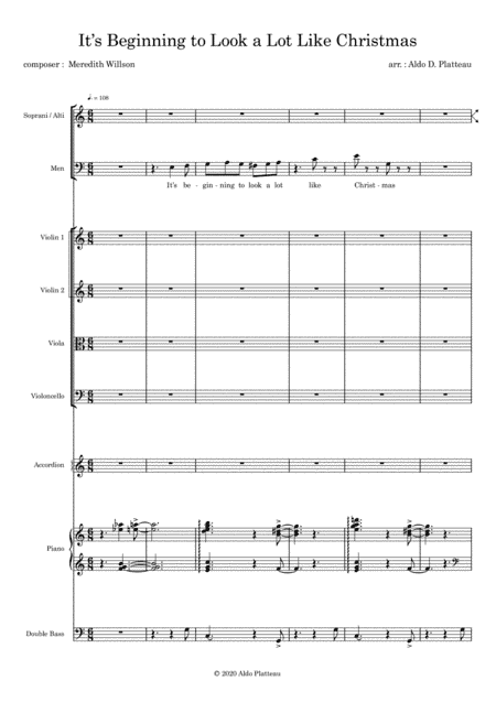 It's Beginning To Look Like Christmas (arr. Aldo D. Platteau)