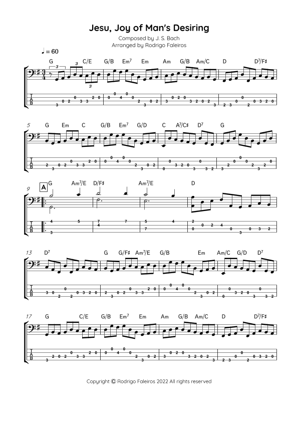 Jesu, Joy of Man's Desiring (arr. Rodrigo Faleiros)