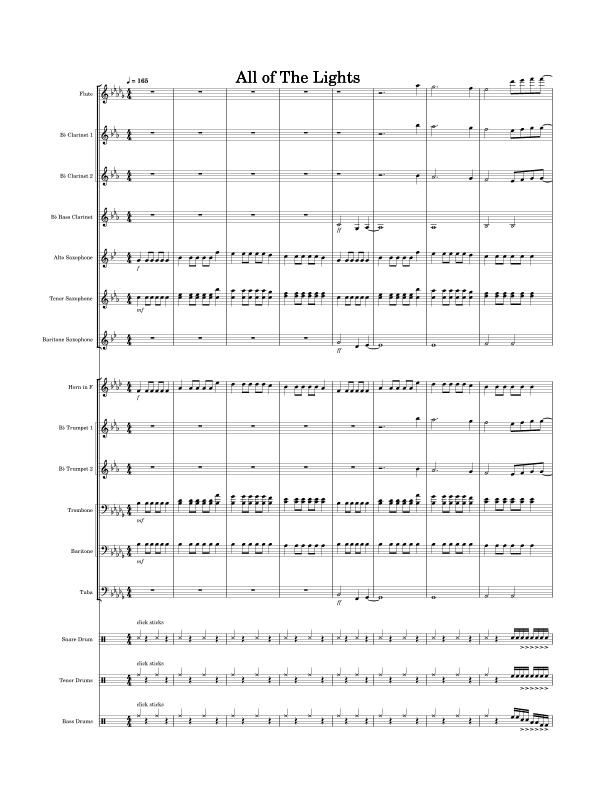 All Of The Lights (arr. Mychael Misla)