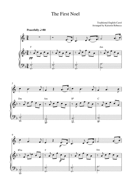 The First Noel (arr. Kaiserin Rebecca)