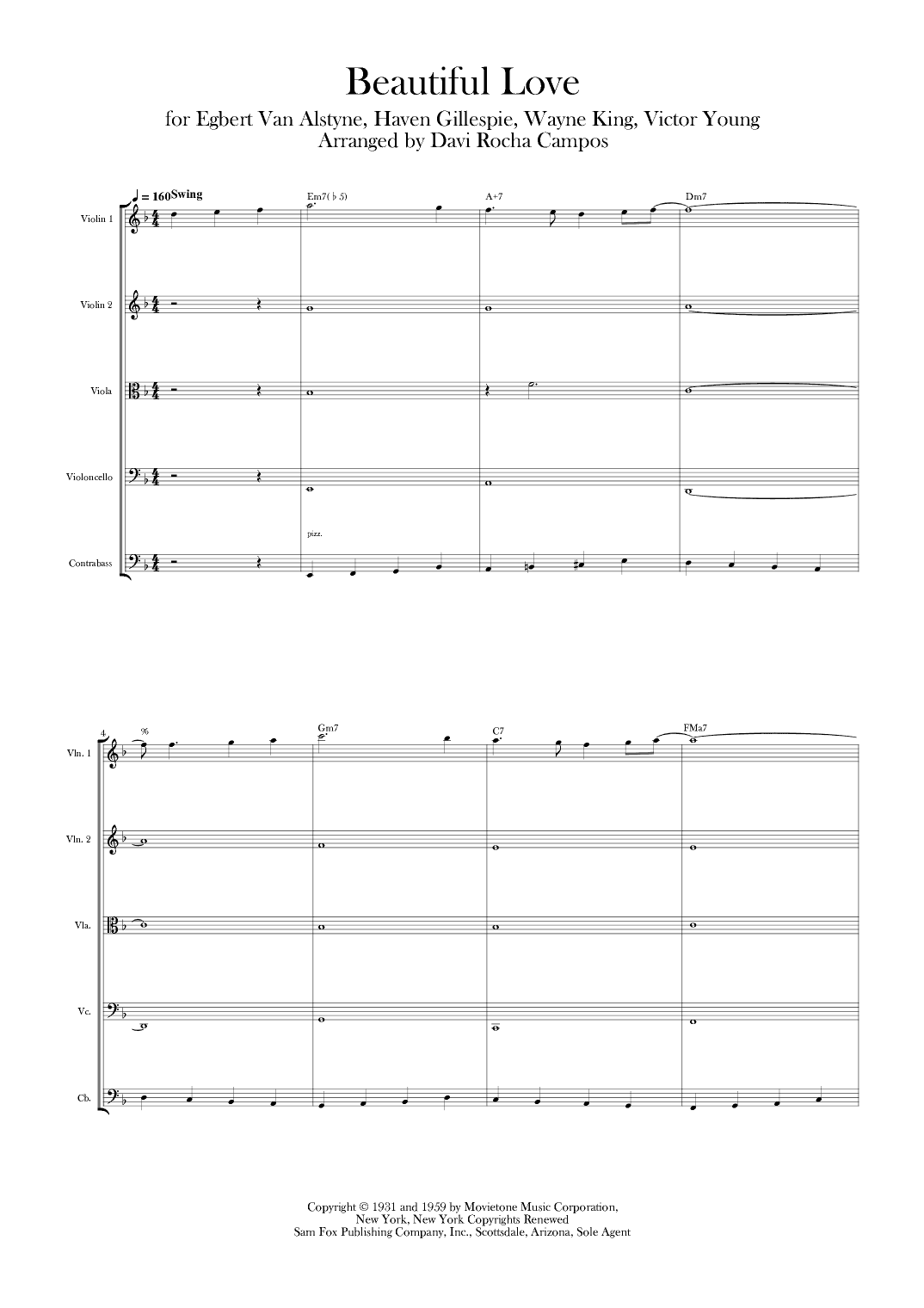 Beautiful Love (arr. Davi Rocha Campos)