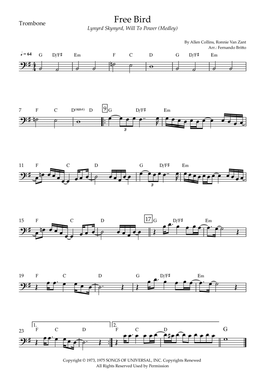 Free Bird (arr. Fernando Britto)
