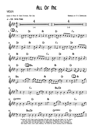 All Of Me (arr. P.H. Damasceno)