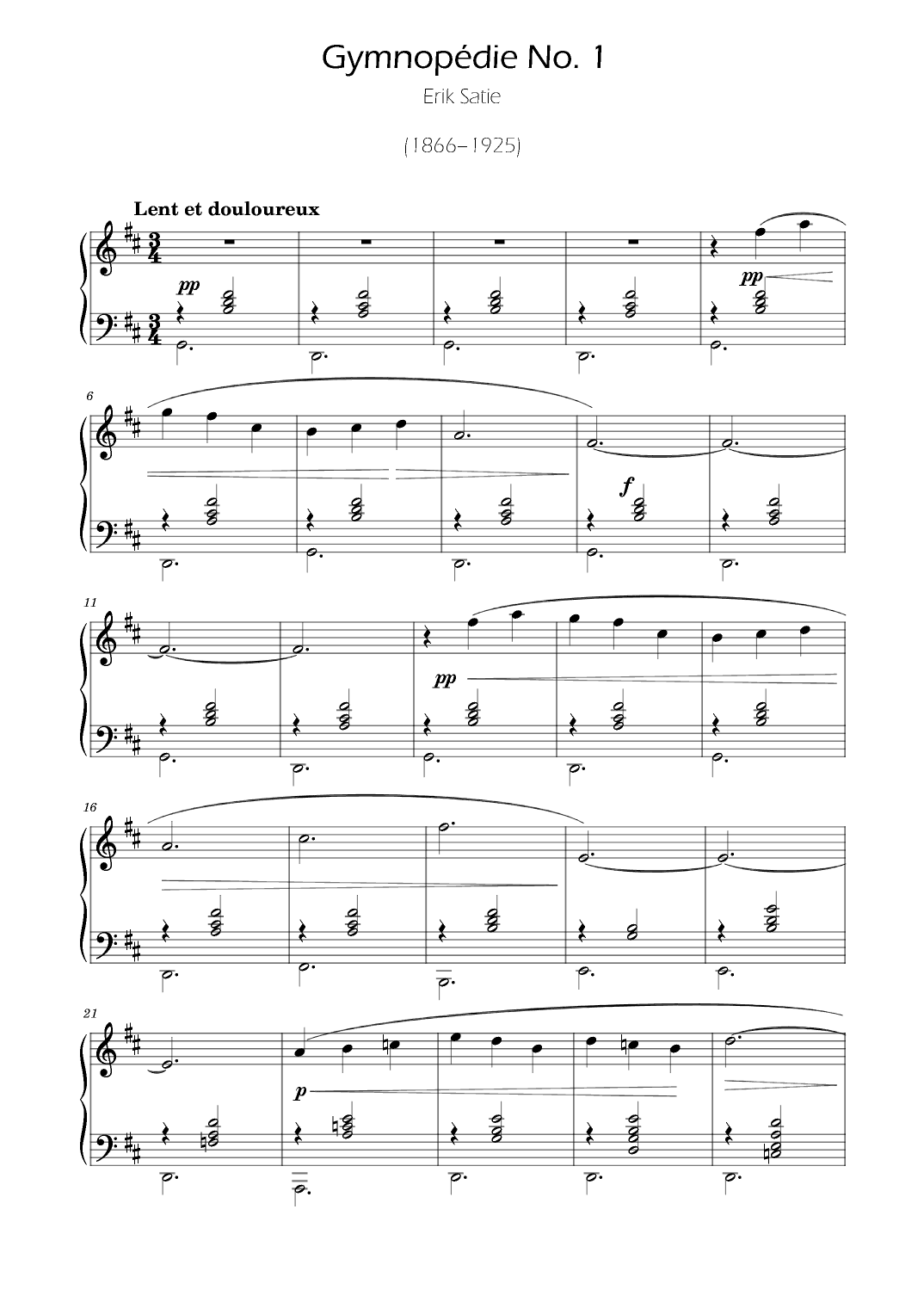 Erik Satie - Gymnopedie No. 1 (arr. Ygor Nunes)