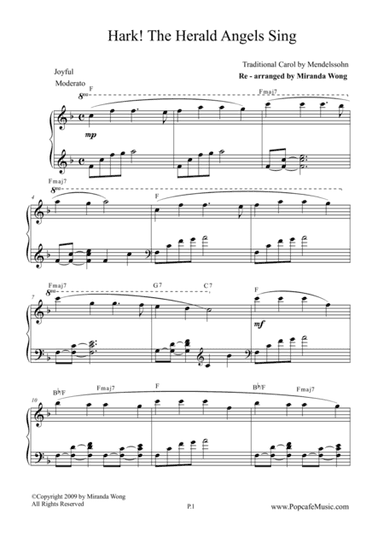 Hark! The Herald Angels Sing - Romantic Piano Version (arr. Miranda Wong)