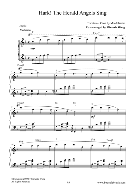 Hark! The Herald Angels Sing - Romantic Piano Version (arr. Miranda Wong)