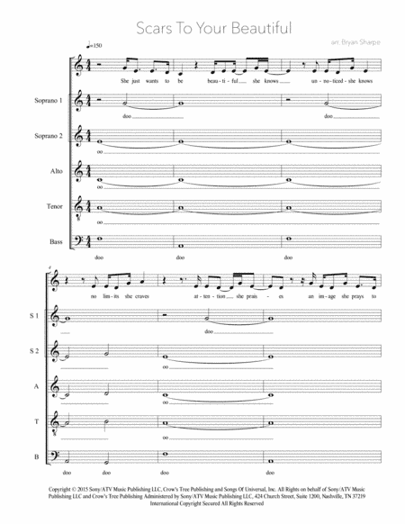 Scars To Your Beautiful (arr. Bryan Sharpe)