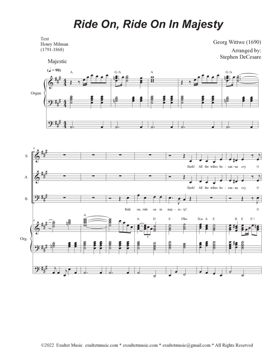 Ride On, Ride On In Majesty (SAB) (arr. Stephen DeCesare)