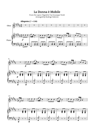 La Donna è Mobile (arr. Rodrigo Faleiros)