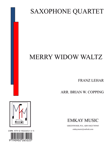 MERRY WIDOW WALTZ – SAXOPHONE QUARTET (arr. BRIAN W. COPPING)