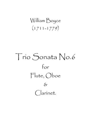 Trio Sonata No.6 (arr. Spencer Bundy)