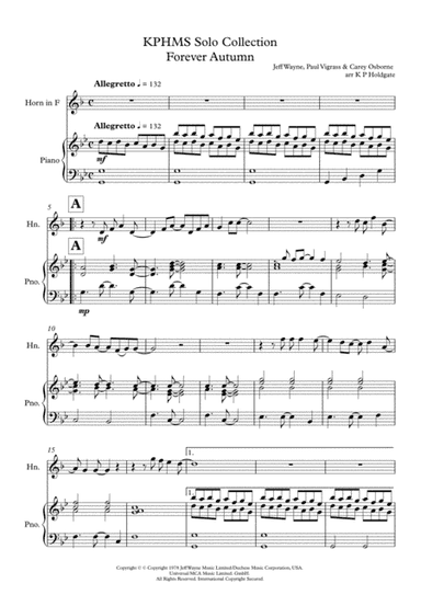 Forever Autumn (arr. Kevin P Holdgate)