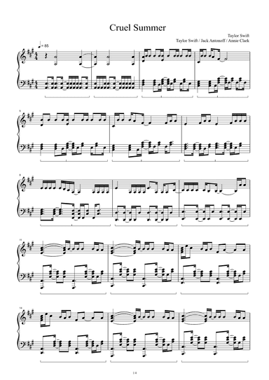 Cruel Summer (arr. Taylor Swift)