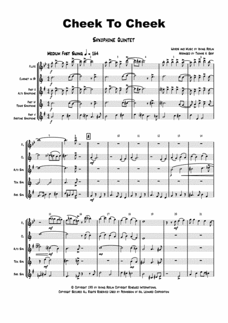 Cheek To Cheek (arr. Thomas H. Graf)