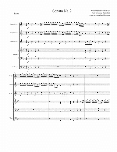 Jacinni Sonata Nr.2 for Three Bb trumpets, Trombone and Organ (arr. Gregory Hamilton)