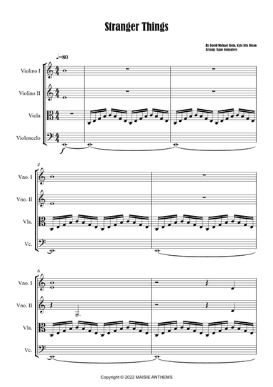 Beyond Stranger Things (main Theme) - Score Only (arr. Isaac Gonçalves)