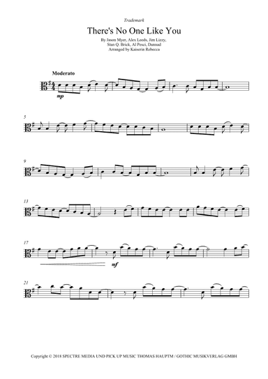 There's No One Like You (arr. Kaiserin Rebecca)