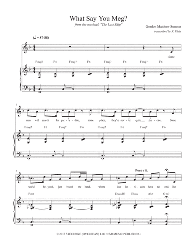 What Say You Meg? (arr. Kenneth Plain)