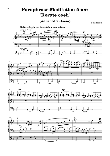 Paraphrase-Meditation über "Rorate coeli" (Advent-Fantasie)