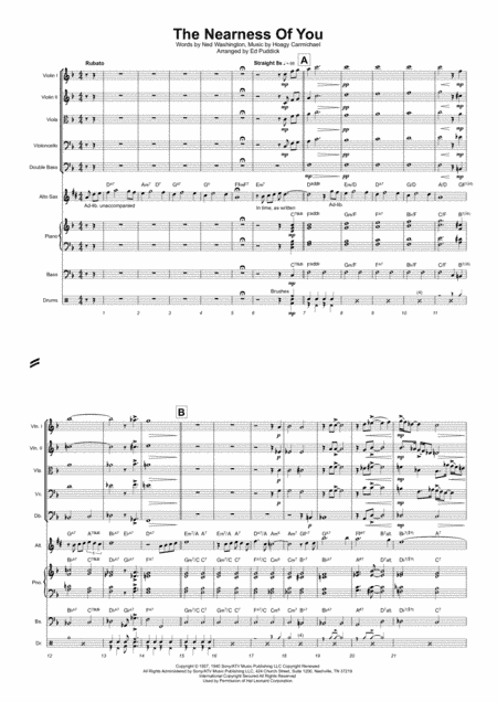 The Nearness Of You (arr. Ed Puddick)