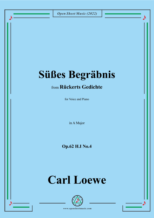 Loewe-Süßes Begräbnis,in A Major,Op.62 H.I No.4 (arr. OSM Press)