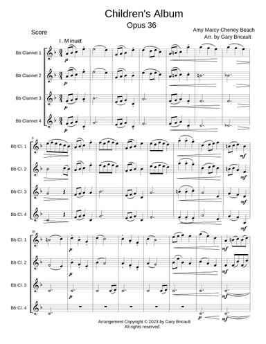 Children's Album - Opus 36 (arr. Gary Bricault)