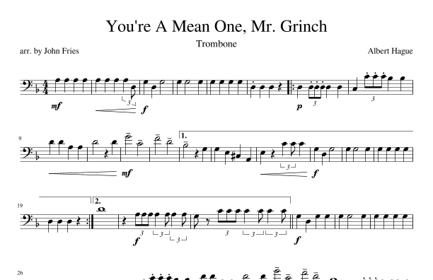 You're A Mean One, Mr. Grinch (arr. John Fries)